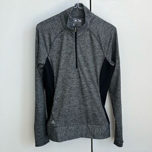 Adidas Striped Gray and Black Pullover